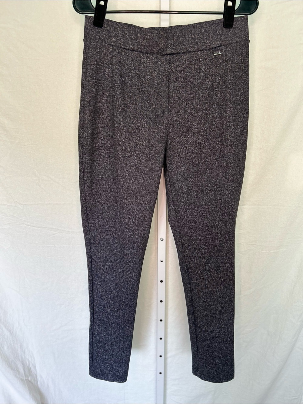 DKNY Womens Herringbone Leggings Charcoal Gray Black Trouser Pants Size Medium